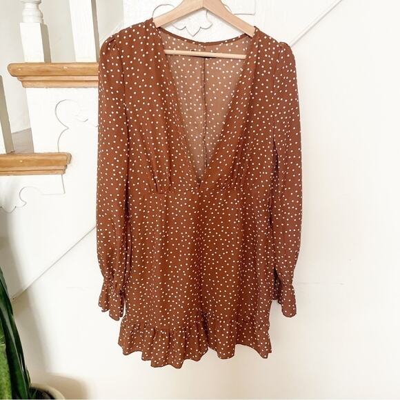 Nasty Gal Orange White If You Dot It Flaunt It Spotty Dress Size 8 - Picture 2 of 9